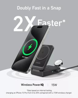 Stazione di ricarica wireless 3-in-1 Anker MagGo ricondizionato - Reebelo Italia