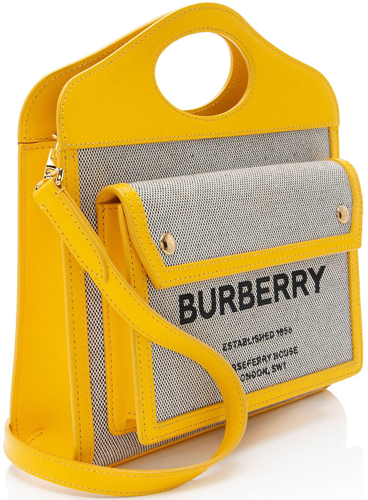 Burberry Canvas Horseferry Mini Pocket Tote ricondizionato - Reebelo Italia