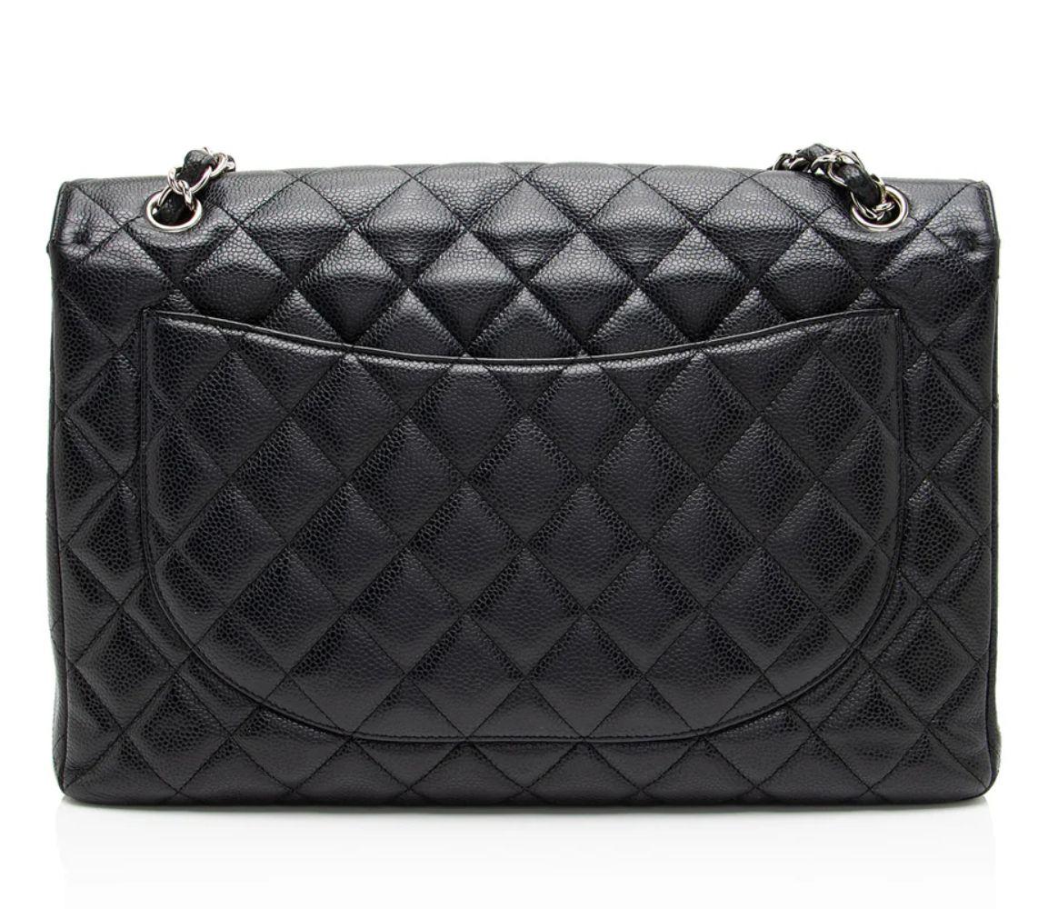 Chanel Caviar Leather Classic Maxi Single Flap Bag ricondizionato - Reebelo Italia