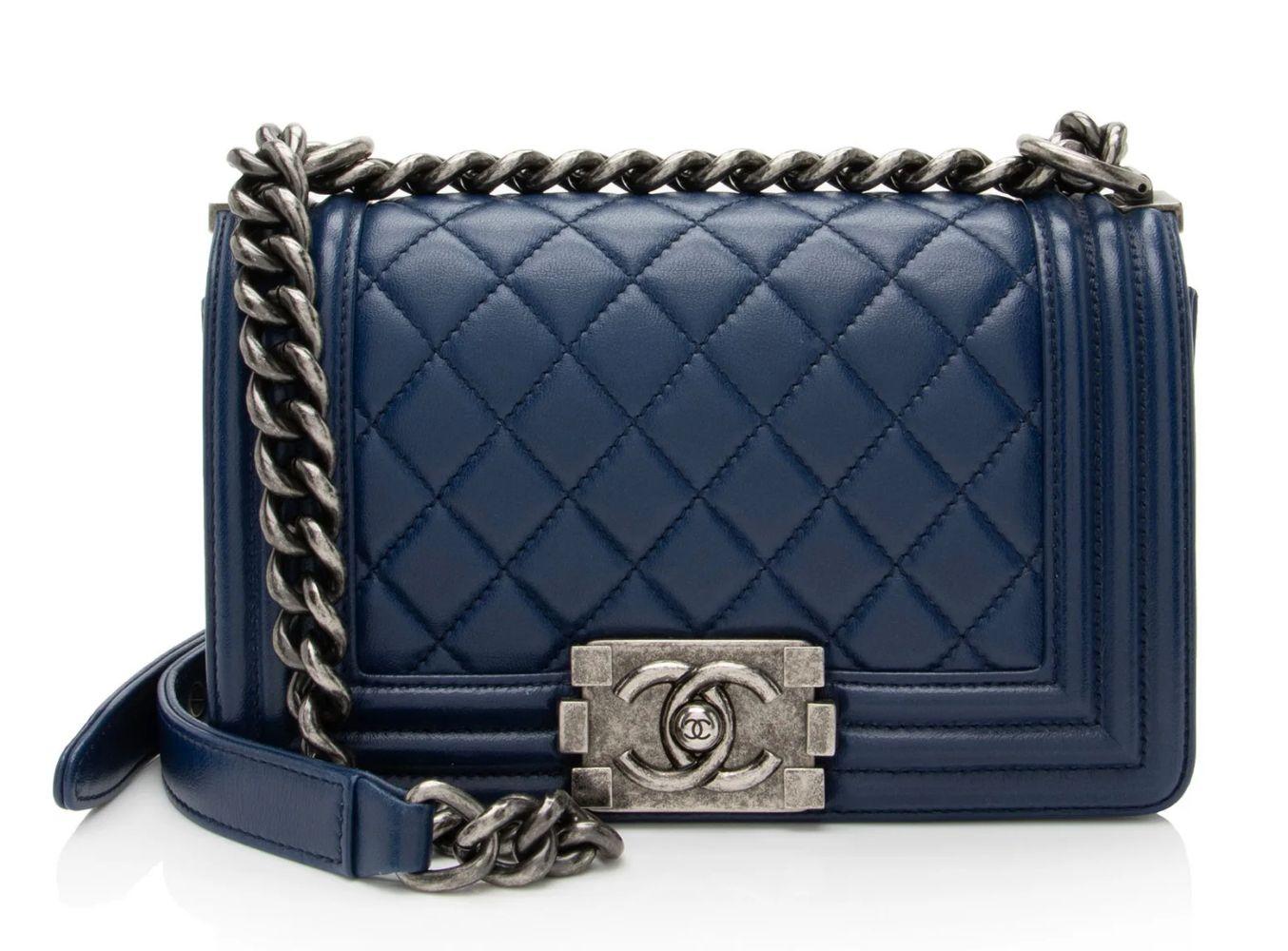 Chanel Lambskin Small Boy Bag ricondizionato - Reebelo Italia