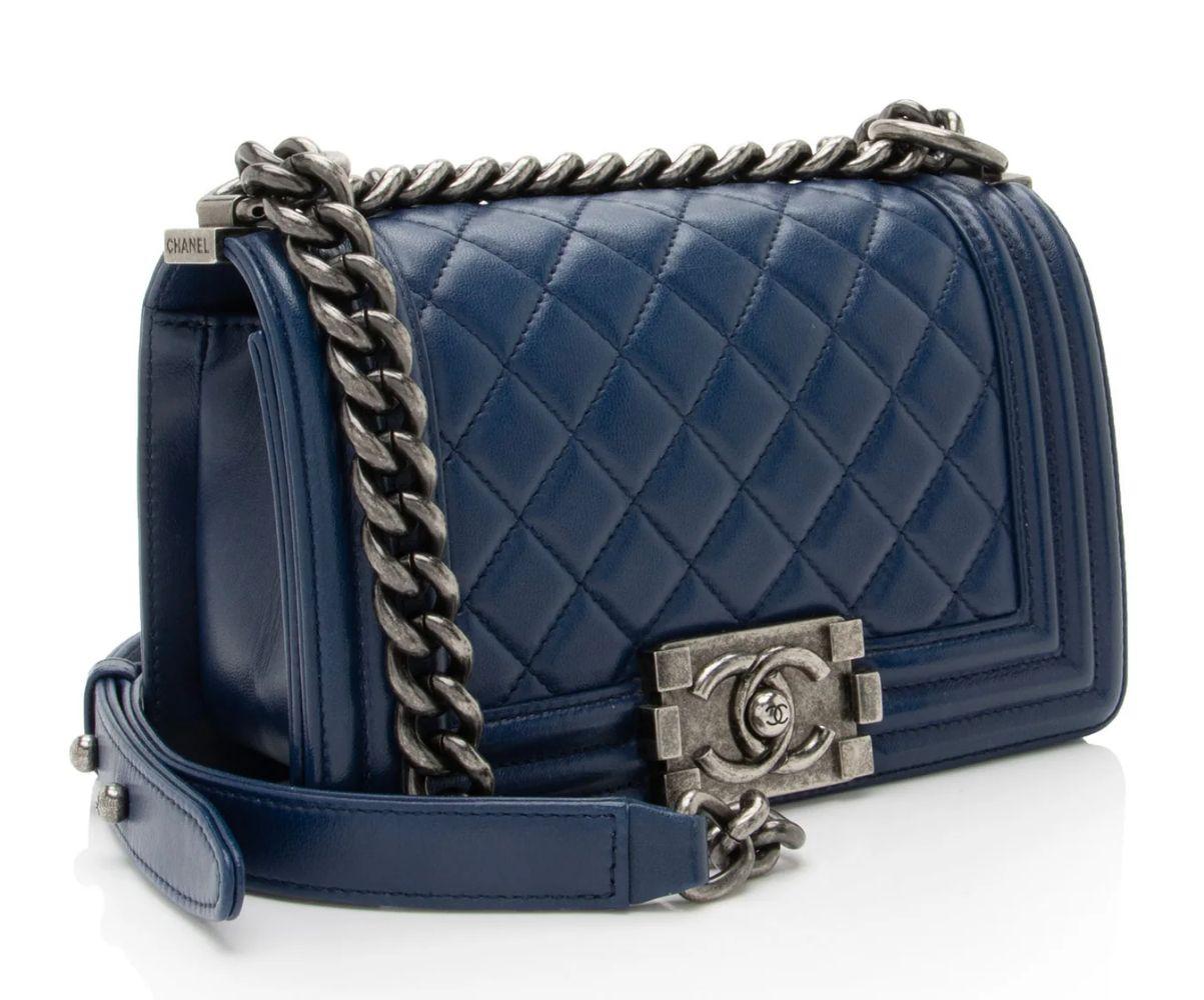 Chanel Lambskin Small Boy Bag ricondizionato - Reebelo Italia