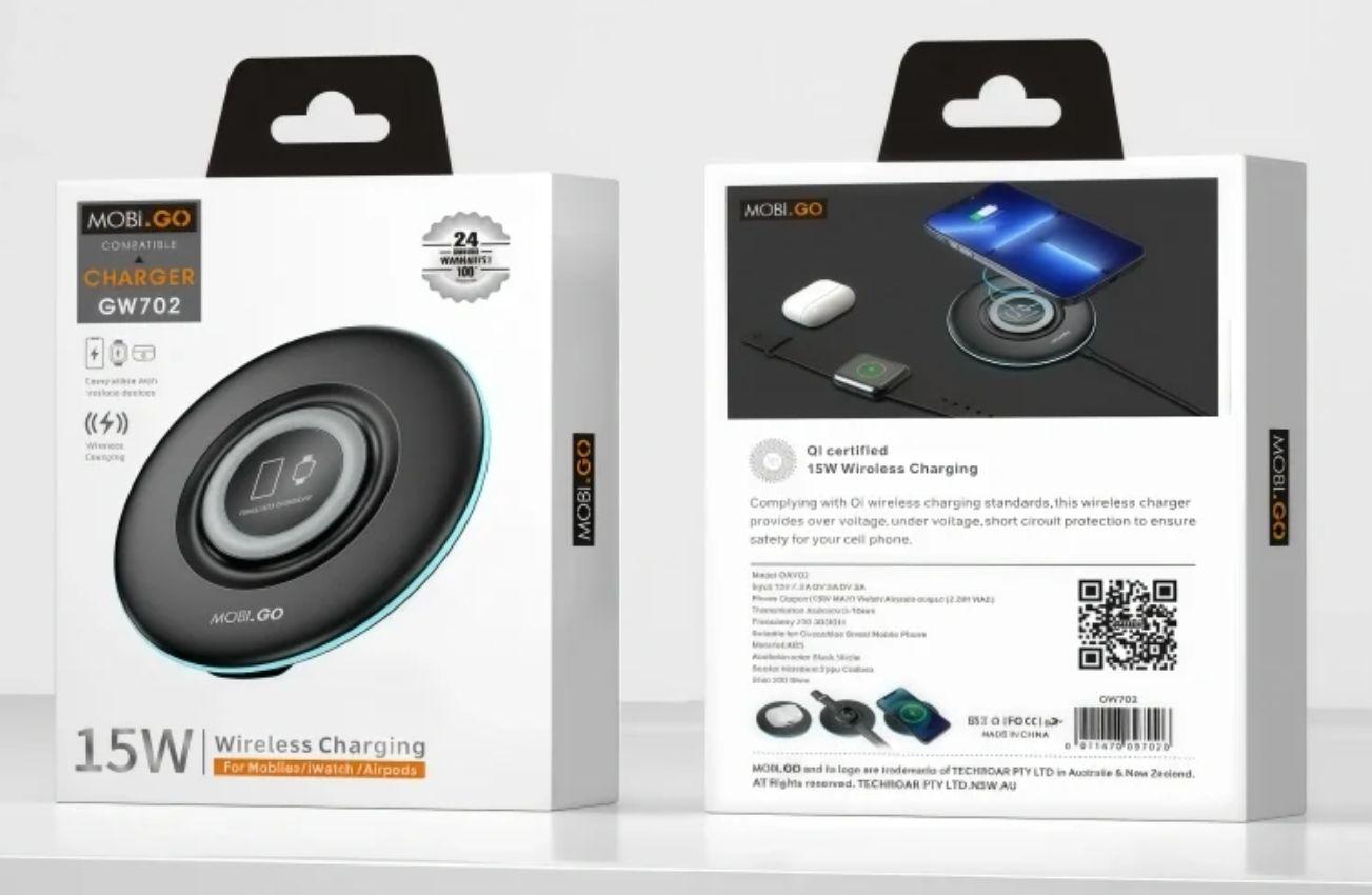 Mobigo GW702 15W Wireless Charger Pad ricondizionato - Reebelo Italia
