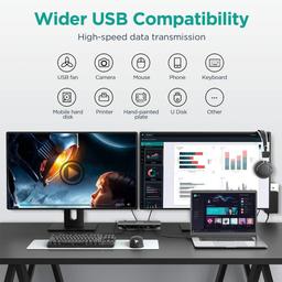 QGeeM D6908 USB C Laptop Docking Station ricondizionato - Reebelo Italia