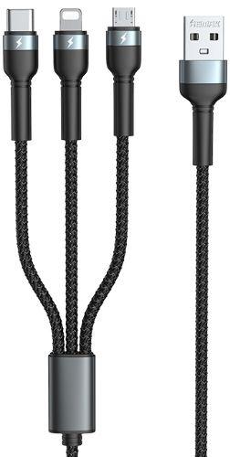 Remax RC-124th Jany Series Cavo di Ricarica 3-in-1 3.1A (1.2M) ricondizionato - Reebelo Italia