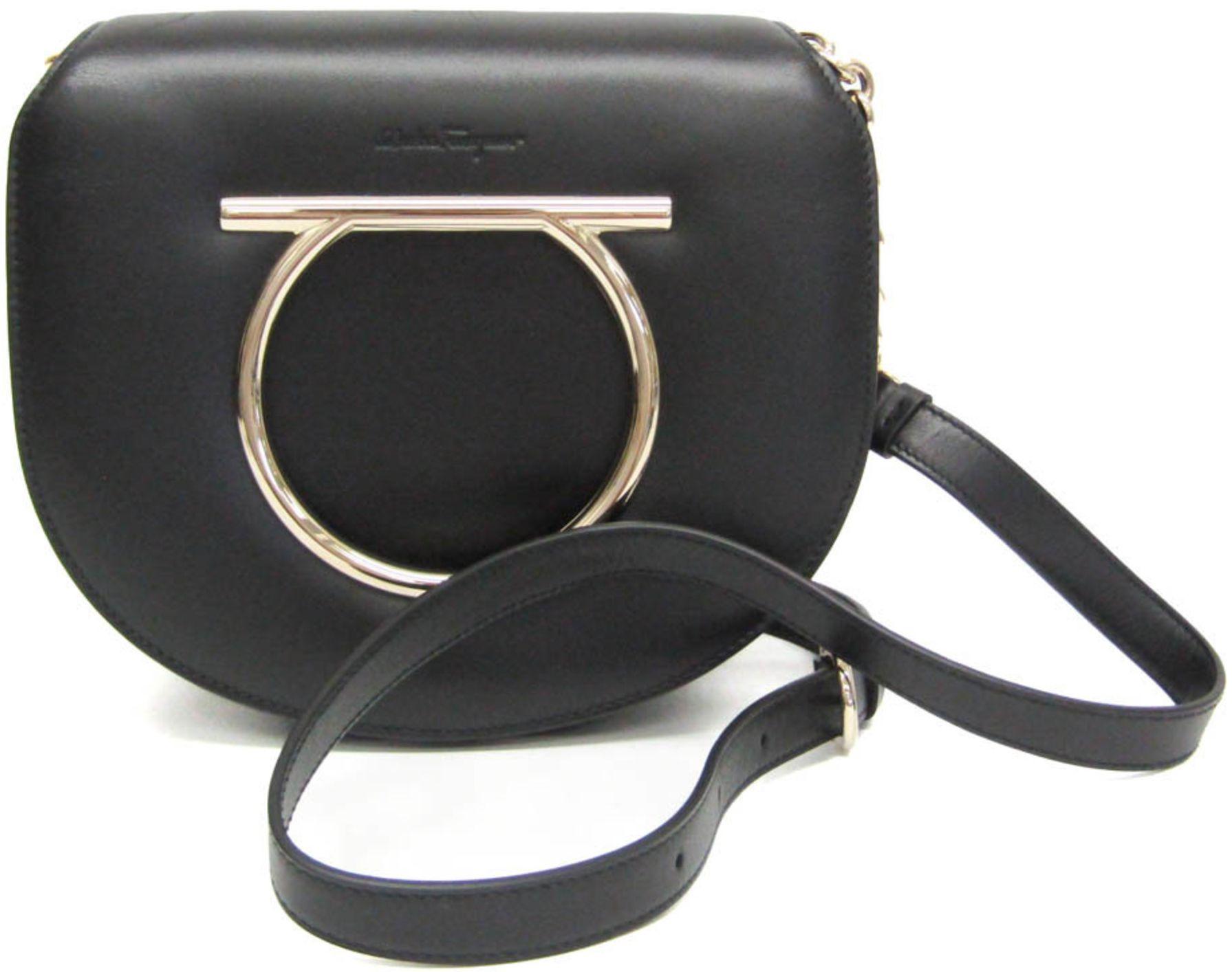 Salvatore Ferragamo Gancini Leather Handbag Shoulder Bag ricondizionato - Reebelo Italia